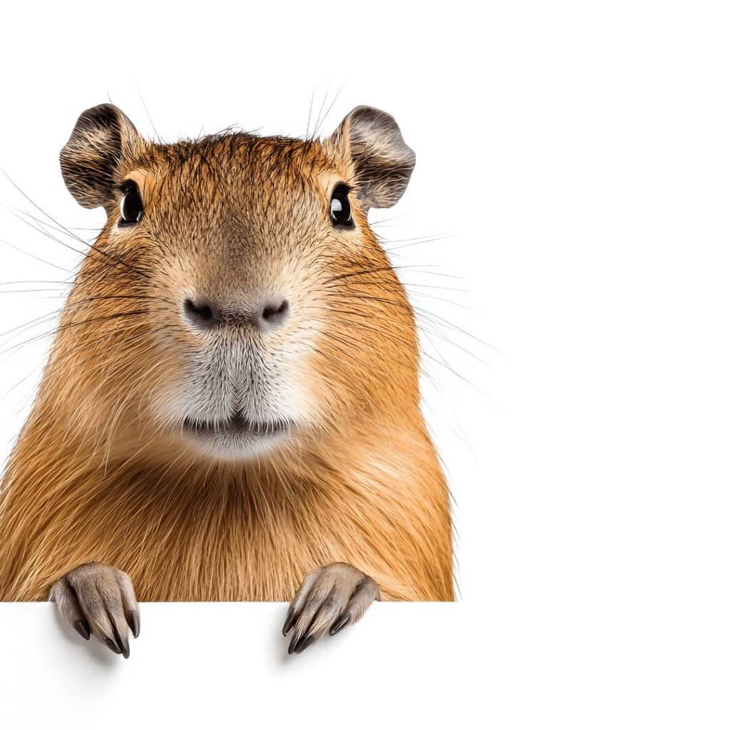 Rodent peeking over a ledge