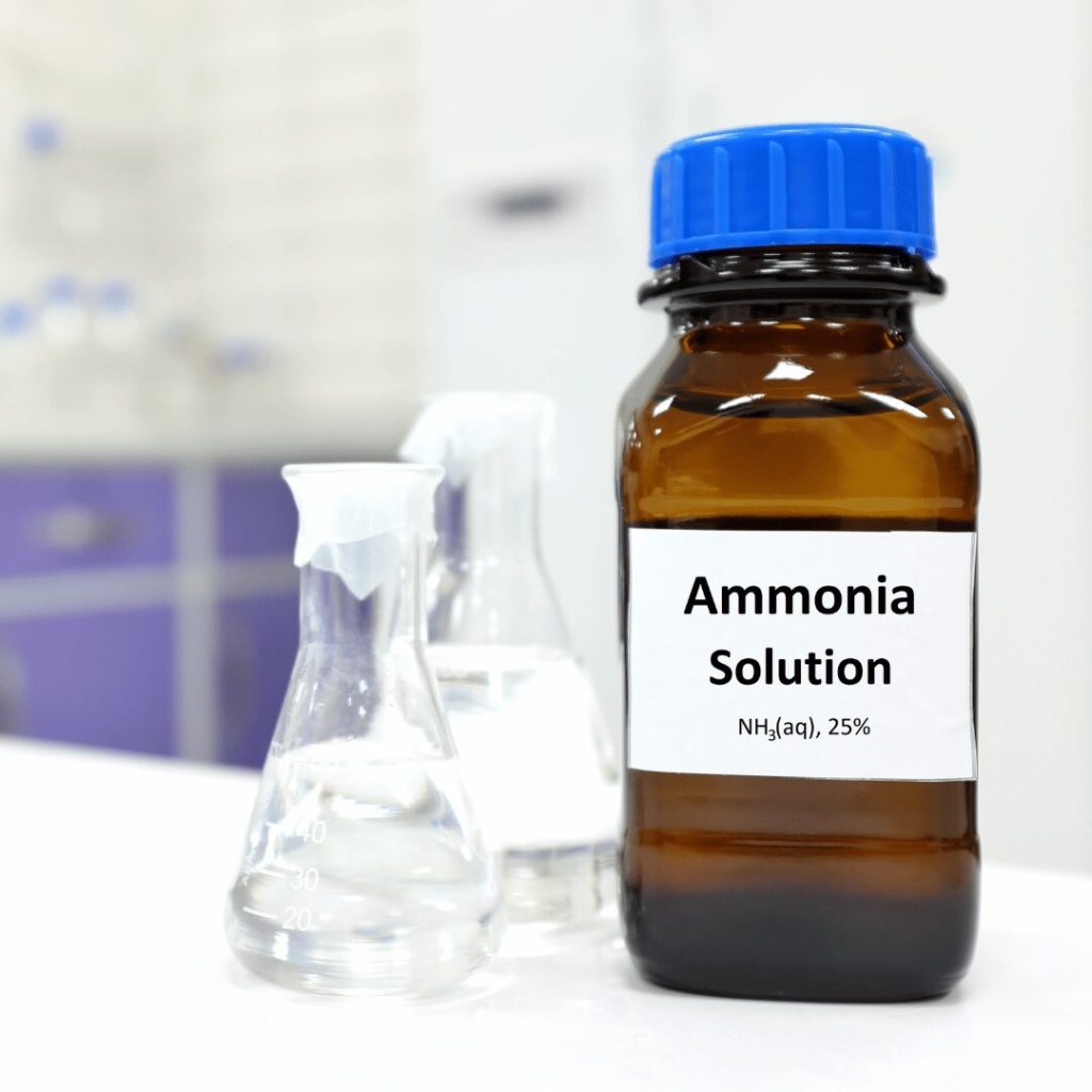Bottle of ammonia solution
